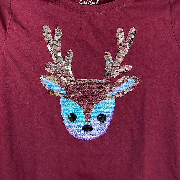 Cat & Jack reindeer top. Size 10/12. New! - Picture 4 of 7